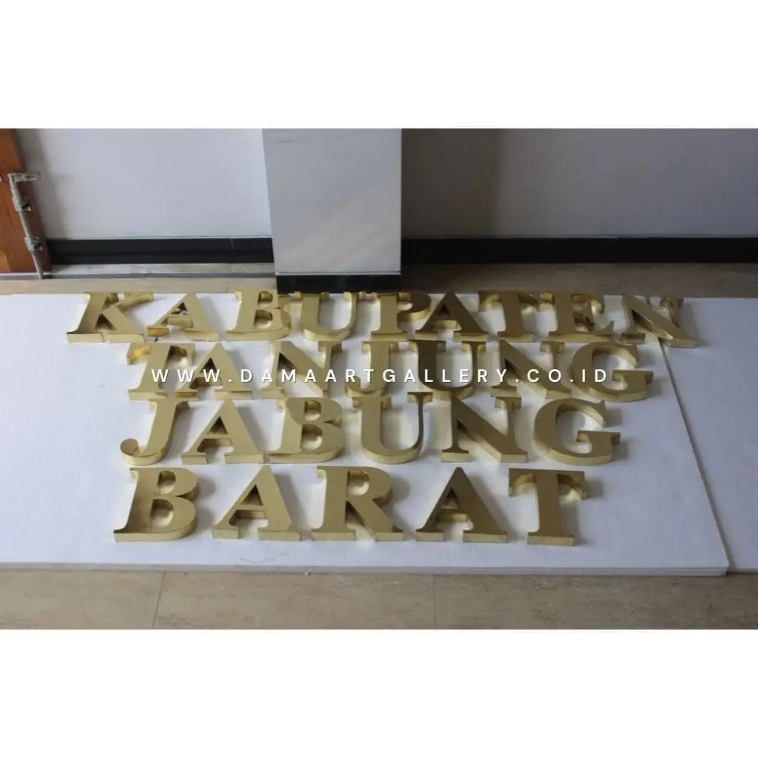Huruf Letter Tembaga Kuningan Custom
